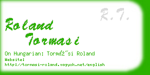 roland tormasi business card